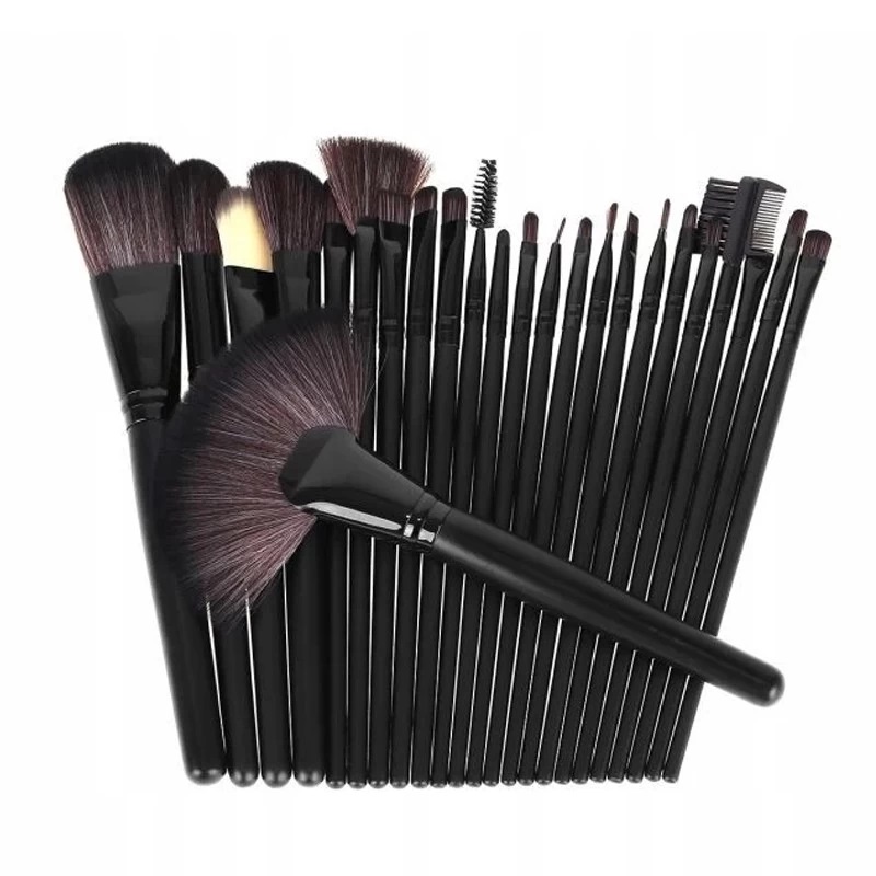 Set Pensule Machiaj,BLACK-24 bucati+borseta