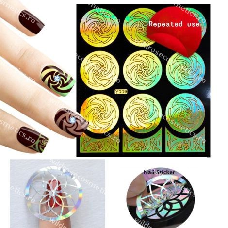 Hollow Nail Art Gold