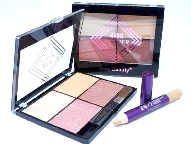 Paleta iluminatoare ,KISS BEAUTY-4 nuante
