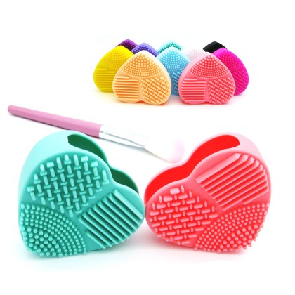 Accesoriu Silicon Curatare Pensule Machiaj -heart - imagine 3
