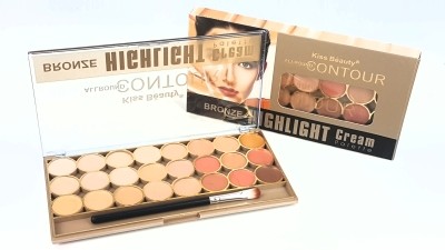 Paleta Corectoare,Bronze Highlight Cream Palette KISS BEAUTY-24 nuante