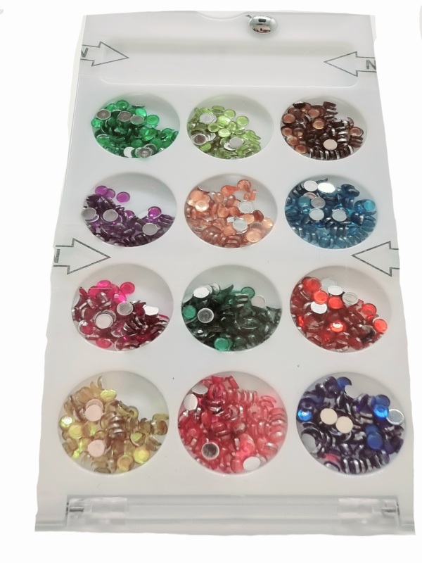Ornamente unghii-Strasuri Colorate-Tip 3 mm - imagine 3