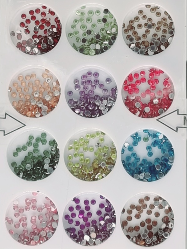 Ornamente unghii-Strasuri Colorate-Tip 2 mm