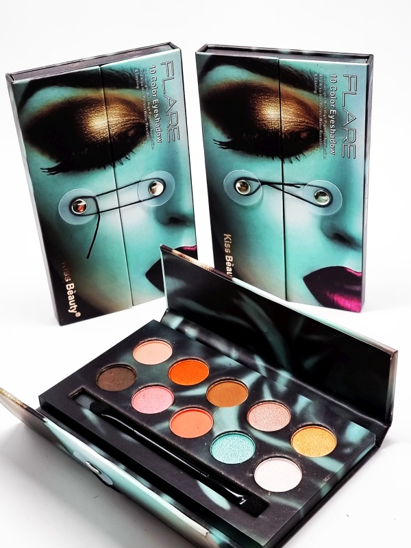 Trusa Profesionala Farduri Flare ,KISS BEAUTY-10 culori
