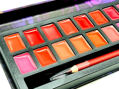 Trusa Profesionala Rujuri,Lip Mixology Pallete,BEININA-24 nuante+1 creion buze - imagine 3