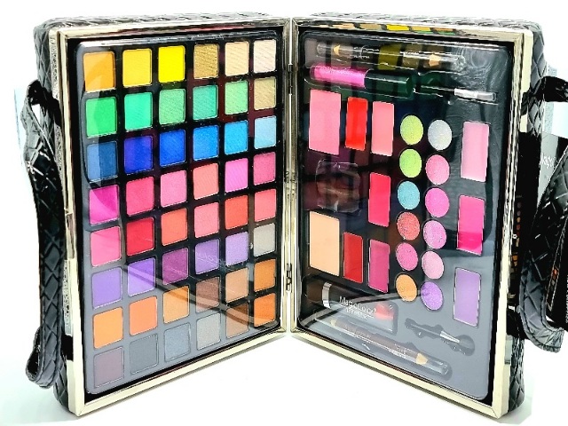 Trusa Machiaj Multifunctionala cu Poseta Reutilizabila, MAGIC COLOR- Makeup Kit- black - imagine 3
