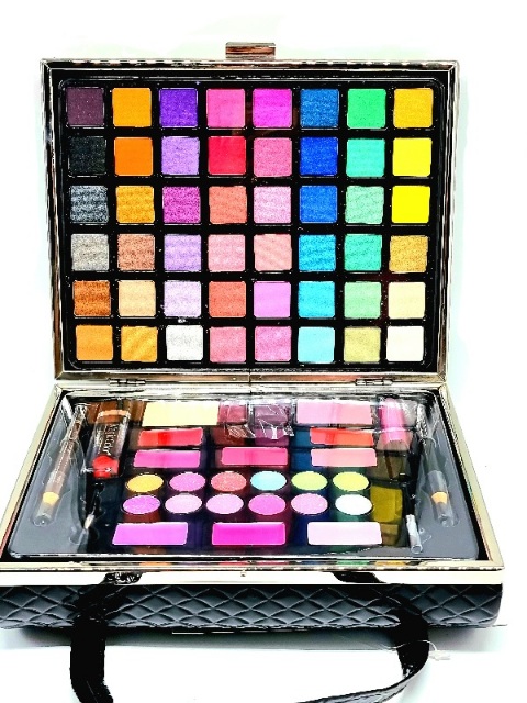 Trusa Machiaj Multifunctionala cu Poseta Reutilizabila, MAGIC COLOR- Makeup Kit- black - imagine 4