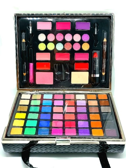 Trusa Machiaj Multifunctionala cu Poseta Reutilizabila, MAGIC COLOR- Makeup Kit- black - imagine 5