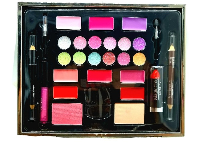 Trusa Machiaj Multifunctionala cu Poseta Reutilizabila, MAGIC COLOR- Makeup Kit- black - imagine 8