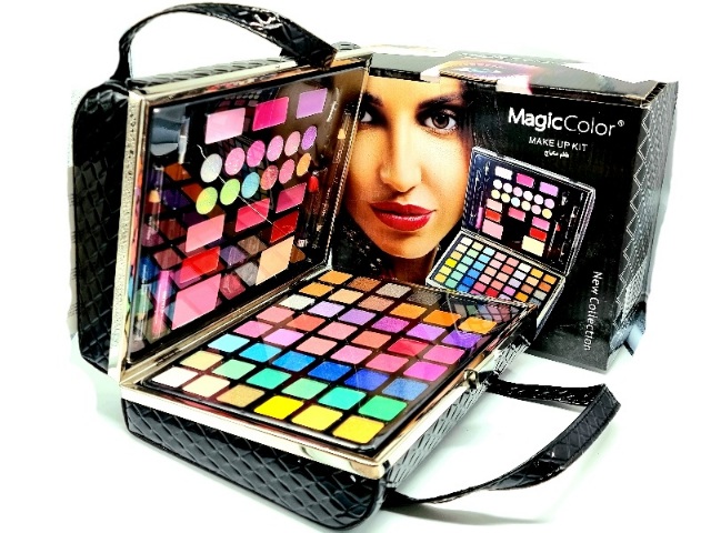 Trusa Machiaj Multifunctionala cu Poseta Reutilizabila, MAGIC COLOR- Makeup Kit- black