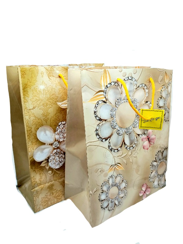 Punga Cadou,White,Flowers,Hartie Cerata-L