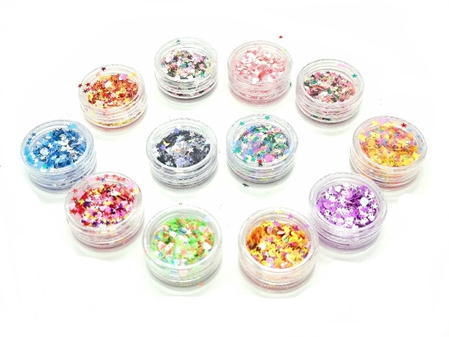 Paiete Unghii ,Stelute Multicolore Confetti