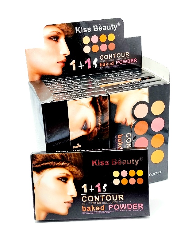 Paleta Corectoare,Iluminatoare si Pudra Bronzanta ,KISS BEAUTY -6 nuante - imagine 3