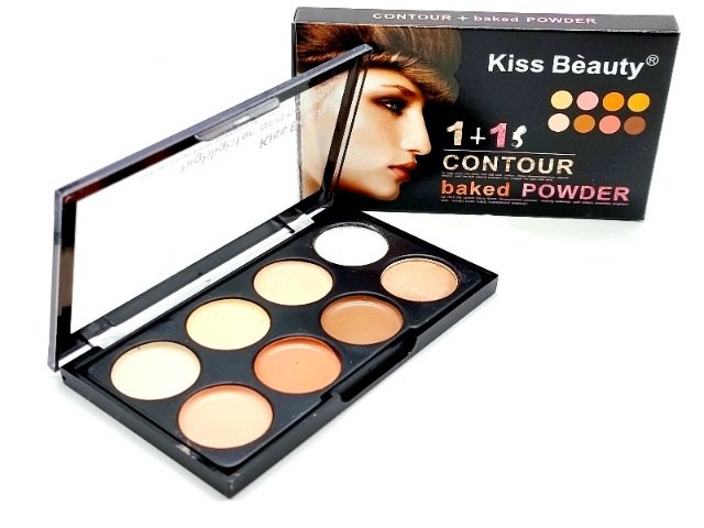 Paleta Corectoare,Iluminatoare si Pudra Bronzanta ,KISS BEAUTY -6 nuante - imagine 4