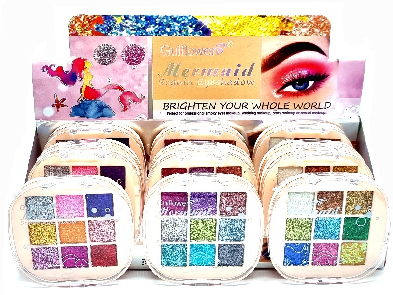 Farduri Pleoape Sclipici,Mermaid,GULFLOWER-9 culori glitter - imagine 3