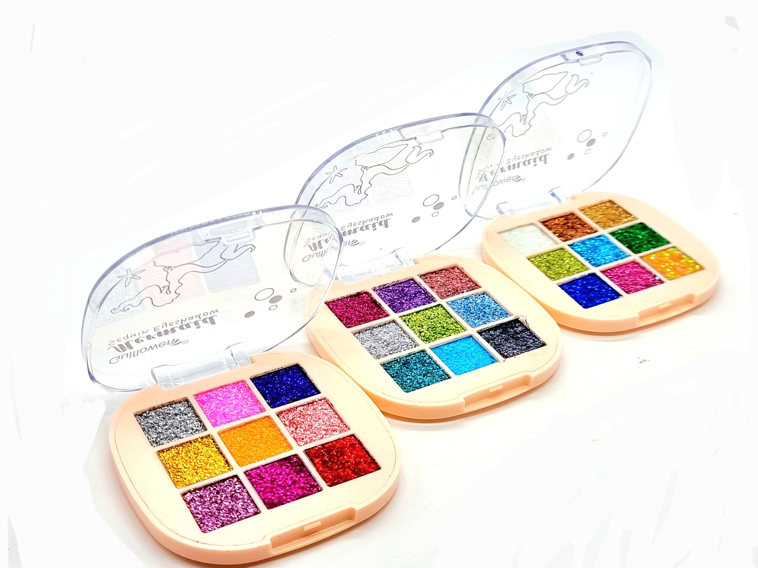Farduri Pleoape Sclipici,Mermaid,GULFLOWER-9 culori glitter