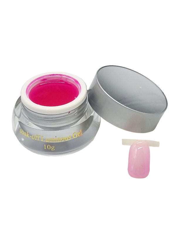 Gel de Constructie,Soak-off Luminous-pink fosforescent - imagine 3