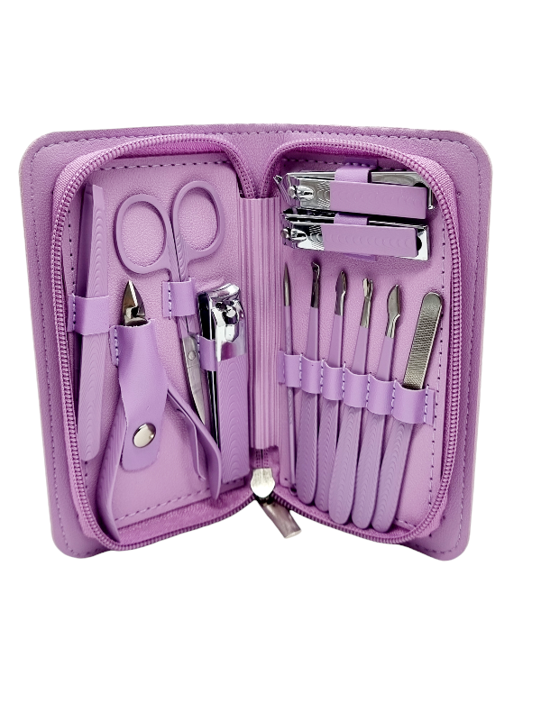 Trusa Manichiura si Pedichiura,Mauve-12 piese