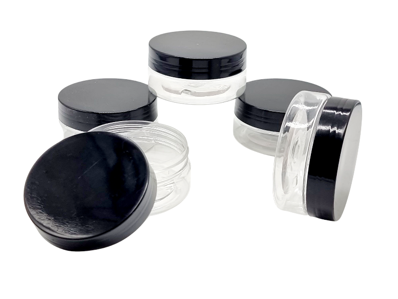 Recipient Plastic Transparent cu Capac Negru,70mmx30mm - imagine 5
