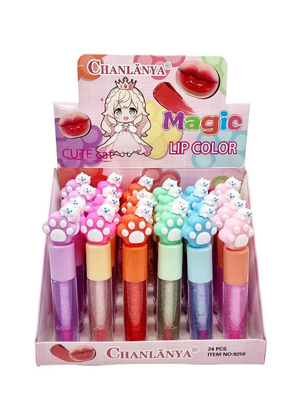 Luciu Buze cu Sclipici,Magic Color,CHANLANYA-cute cat COD 9256 - imagine 2