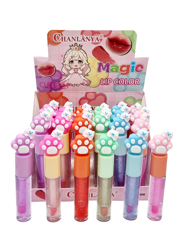 Luciu Buze cu Sclipici,Magic Color,CHANLANYA-cute cat COD 9256 - imagine 3