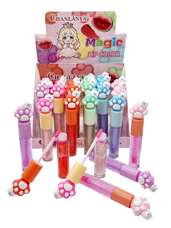 Luciu Buze cu Sclipici,Magic Color,CHANLANYA-cute cat COD 9256