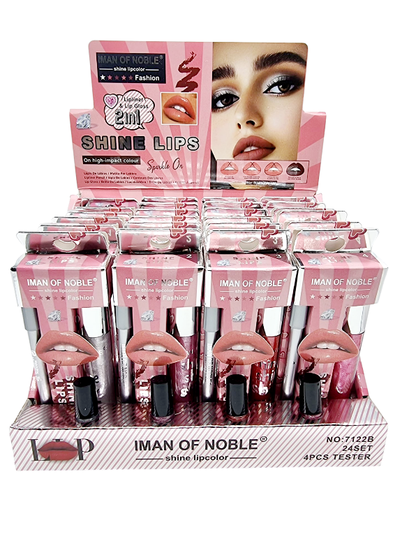 Kit Ruj si Creion,I MAN OF NOBLE-pink sidef COD 7122 B - imagine 3