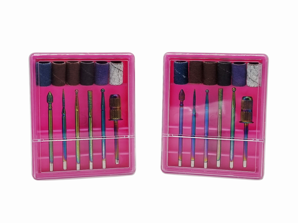 Set 6 Capete Freza Unghii-Pink - imagine 2