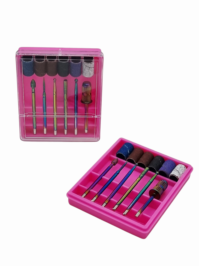 Set 6 Capete Freza Unghii-Pink - imagine 3