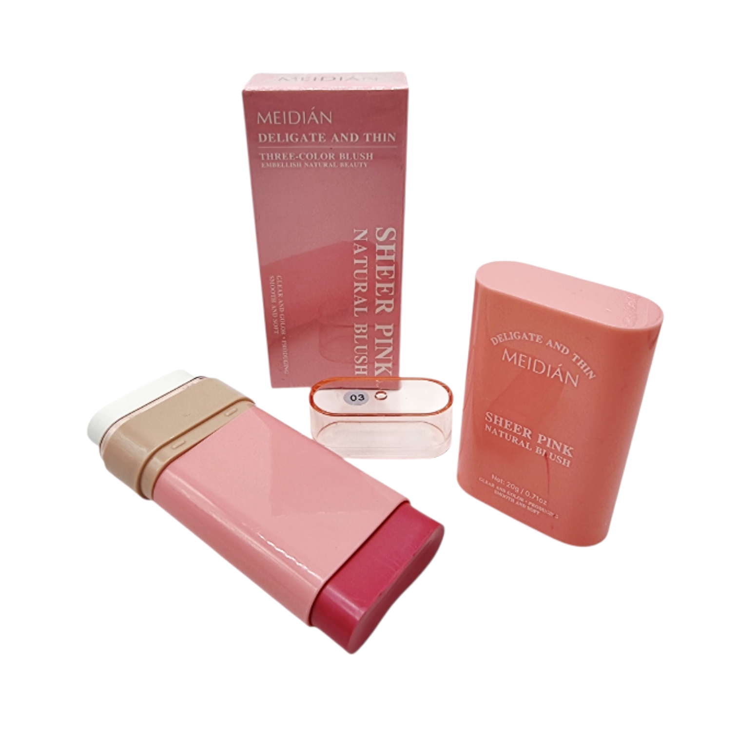 Blush Natural ,Fard de Obraz Crema 3in1  SHEER PINK COD MD939