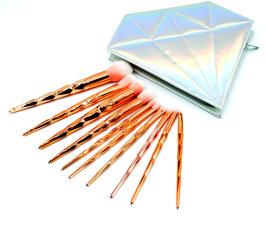 Set Pensule Machiaj DIAMOND-10 bucati+borseta