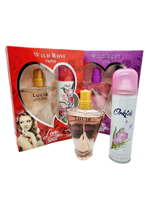 Caseta Cadou 2 piese,Love Sweet,WILD ROSE-parfum+deodorant