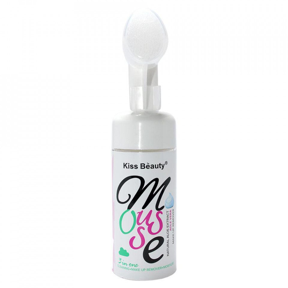 Demachiant cu Dispozitiv de Curatare, KISS BEAUTY, Spuma Curatare, Aloe Vera, 150 ml - imagine 3