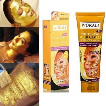 Masca de fata Peel Off cu Caviar, Aur 24K si Colagen, WOKALI-Whitening Gold Caviar