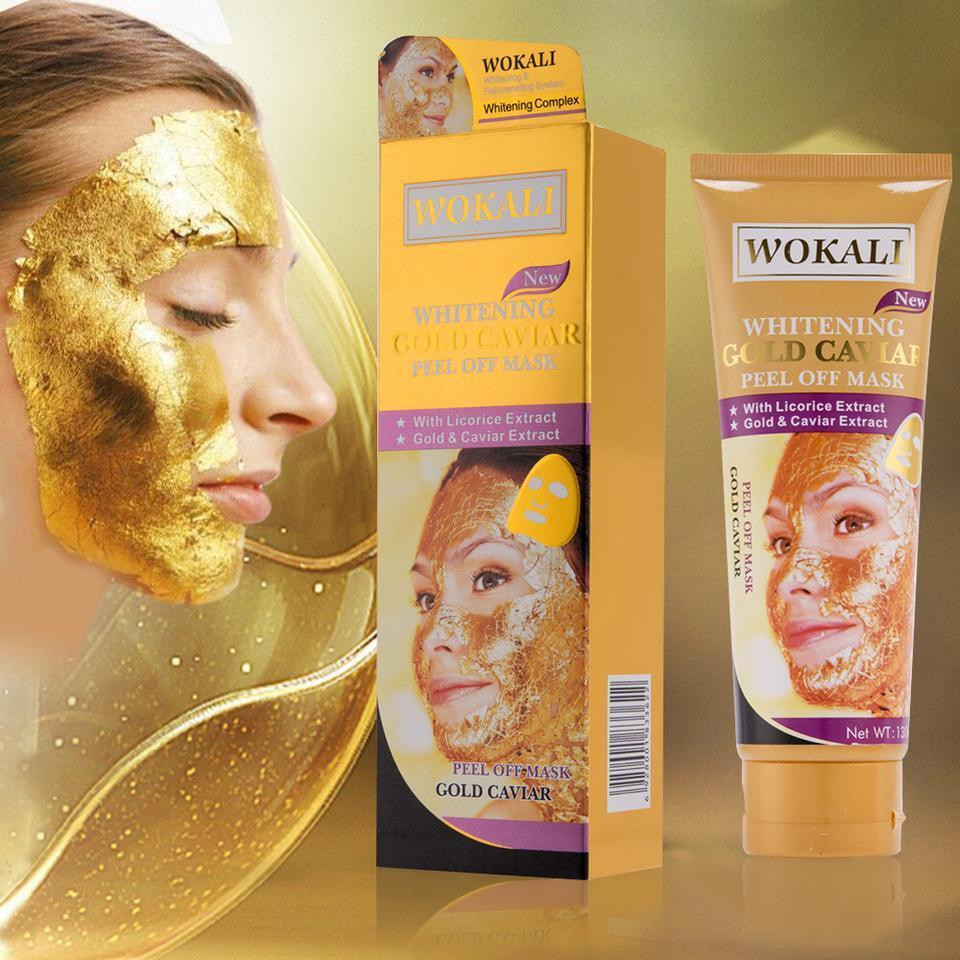Masca de fata Peel Off cu Caviar, Aur 24K si Colagen, WOKALI-Whitening Gold Caviar - imagine 3