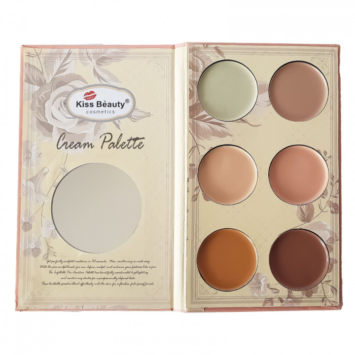 Paleta Corectoare,KISS BEAUTY -Highlight-6 nuante