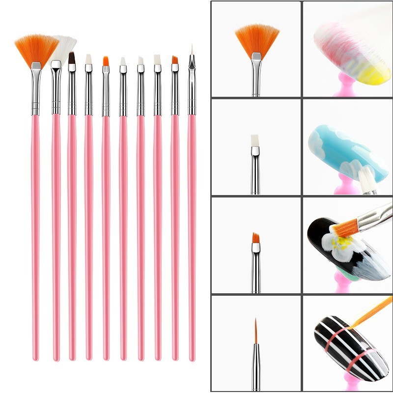 Set 15 Pensule, Nail Art