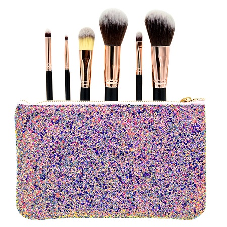 Set Pensule Machiaj,PURPLE DIAMONDS-7 bucati+portfard