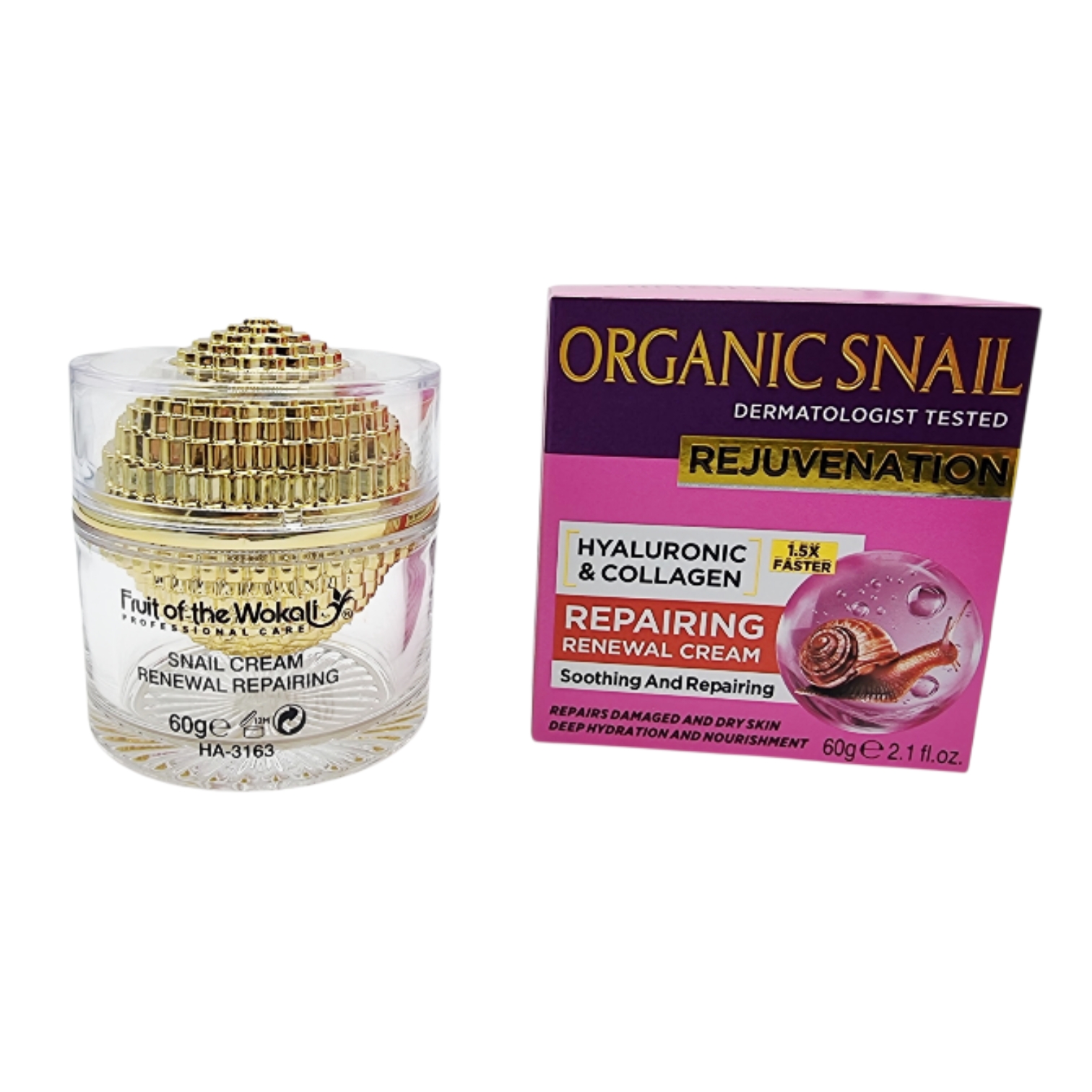 Cremă Antirid cu Extract de Melc, Acid Hyaluronic & Colagen COD HA-3164